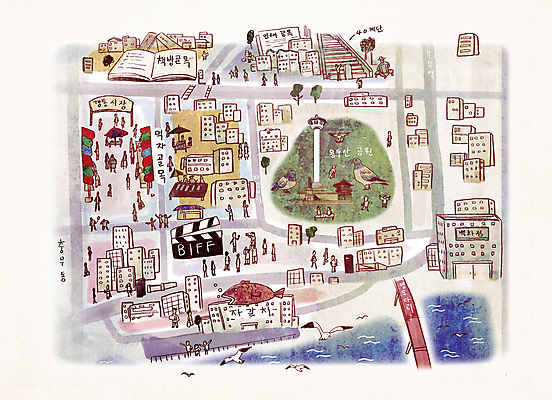 전신 PSD 여자 남자 바다 지도 일러스트 갈매기 여러명 성인 건물 책 관광지 계단 탑 시장 골목길 클래퍼보드 비둘기 손그림 여행지도 백화점 부산 국내여행 부산영도대교 자갈치시장 성인만 용두산공원 남포동 안내도 국내일러스트 건축물 공원 길 여행 다수 조류 한국 사람 상점 다리_건축물 파일형식