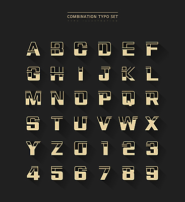 알파벳 영어 선 일러스트 대문자 타이포그라피 사람없음 세트 숫자 검은색 베이지색 조합형타이포 국내일러스트 AI파일 문자 컬러 파일형식 벡터