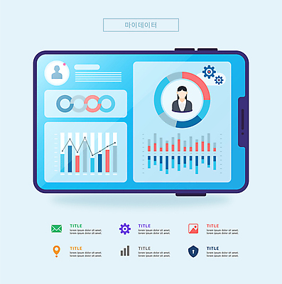 여자 하늘색 일러스트 모바일 그래프 한명 상반신 스마트폰 디지털 자료 인포그래픽 정보 원형 이메일 막대그래프 톱니바퀴 보안 열쇠구멍 원그래프 방패 꺾은선그래프 개인정보 위치정보 성인여자한명만 마이데이터 국내일러스트 AI파일 도형 1 안전 사람 파란색 핸드폰 스마트기기 여자한명만 성인여자만 파일형식 벡터