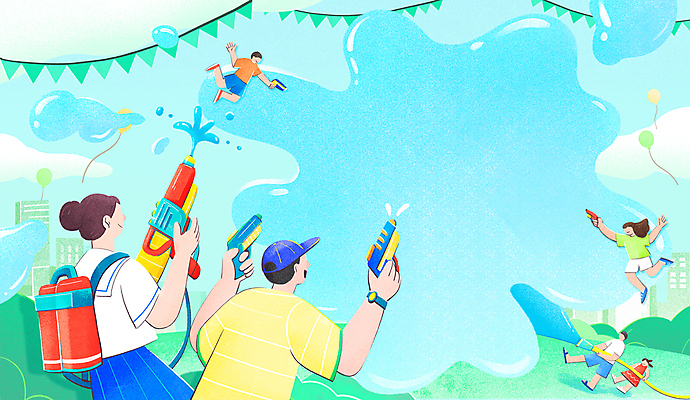 전신 PSD 여자 남자 포스터 어린이 하늘색 일러스트 가족 서울 물줄기 들기 소녀 소년 여러명 성인 건물 여름 축제 물총 물총놀이 물총싸움 물호스 지역축제 대한민국축제 물총축제 국내일러스트 건축물 계절 다수 관계 모션 놀이 한국 사람 물 파란색 싸움 호스 파일형식