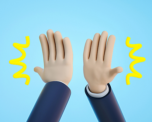 PSD 편집 편집이미지 손 하늘색 비즈니스 손짓 신체부위 3D소스 3D 손뼉 디지털합성 하이파이브 손뼉치기 편집소스 편집3D 모션 사람 파란색 파일형식