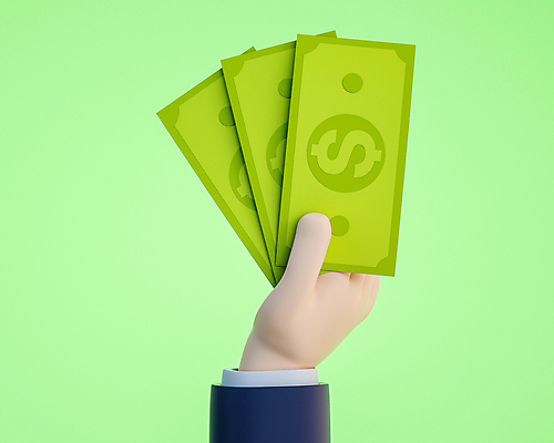 PSD 편집 편집이미지 손 지폐 돈 비즈니스 모션 들기 신체부위 초록색 3D소스 3D 달러 디지털합성 편집소스 편집3D 컬러 사람 재산 파일형식