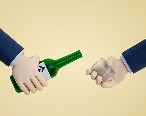 PSD 편집 편집이미지 손 비즈니스 모션 들기 신체부위 노란색 3D소스 3D 음주 디지털합성 소주 소주병 소주잔 주도 편집소스 편집3D 컬러 술잔 술병 주류 사람 예절 파일형식