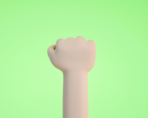 PSD 편집 편집이미지 손 응원 손짓 신체부위 초록색 3D 파이팅 주먹 디지털합성 편집소스 편집3D 컬러 모션 사람 파일형식