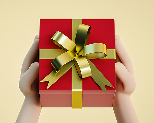 PSD 편집 편집이미지 손 모션 들기 신체부위 선물상자 노란색 3D 디지털합성 편집소스 편집3D 컬러 선물 사람 상자 파일형식