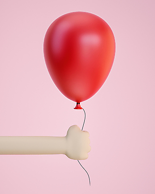 PSD 편집 편집이미지 손 분홍색 모션 들기 신체부위 3D 디지털합성 풍선 풍선잡기 편집소스 편집3D 컬러 사람 잡기 파일형식