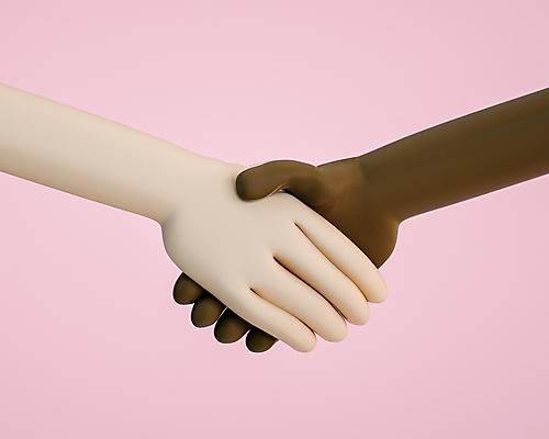 PSD 편집 편집이미지 손 분홍색 흑인 악수 손짓 신체부위 3D소스 3D 디지털합성 화합 황인 편집소스 편집3D 서양인 컬러 모션 사람 인종 파일형식