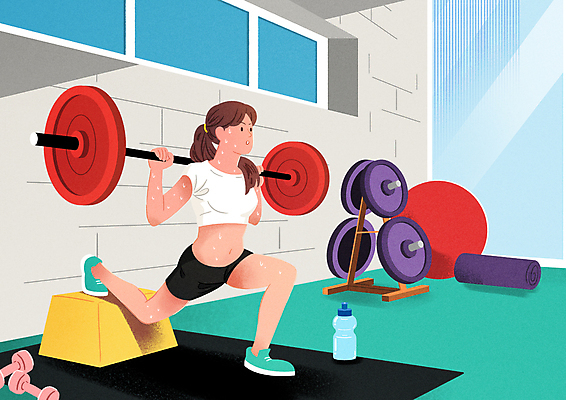 전신 PSD 여자 일러스트 한명 들기 성인 운동복 운동 건강관리 헬스 아령 헬스장 매트 짐볼 역기 웨이트트레이닝 물병 집중 거치대 런지 자기관리 성인여자한명만 데드리프트 땀흘리기 국내일러스트 1 옷 컨셉 모션 건강 관리 사람 물통 여자한명만 성인여자만 파일형식 운동자세