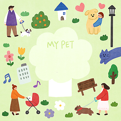 전신 PSD 나무 여자 남자 꽃 반려견 어린이 가로등 벤치 음표 여러마리 일러스트 프레임 서기 소년 여러명 성인 건물 연두색 반려동물 고양이 산책 하트 잡기 강아지 유모차 개목걸이 목줄 나무모양 동물라이프 프레임일러스트 반려묘 국내일러스트 모양 식물 동물 라이프스타일 건축물 기호 공공시설 음악 다수 의자 포유류 모션 휴식 사람 초록색 아기용품 개 애견용품 파일형식 반려용품