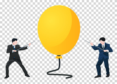 전신 편집 편집이미지 남자 서기 들기 누끼 정장 성인 두명 비즈니스맨 바늘 준비 풍선 긴장 찌르기 PNG 성인남자만 편집소스 옷 감정 비즈니스 모션 사람 도구 직장인 남자만 성인만 파일형식