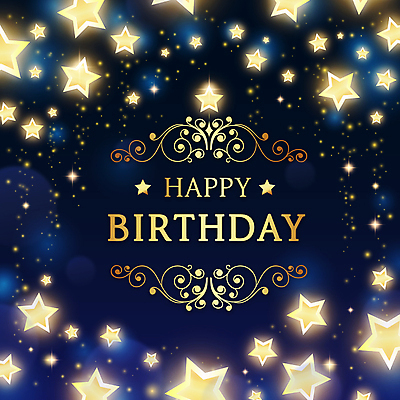 별 일러스트 프레임 타이포그라피 사람없음 빛 반짝임 금색 생일 화려 남색 생일축하 프레임일러스트 해피버스데이 국내일러스트 AI파일 자연요소 문자 기념일 컬러 컨셉 모션 축하 파일형식 벡터