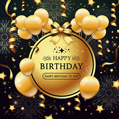 별 리본 일러스트 프레임 폭죽 타이포그라피 사람없음 빛 검은색 금색 원형 생일 화려 생일축하 풍선 프레임일러스트 해피버스데이 국내일러스트 AI파일 자연요소 도형 문자 기념일 컬러 컨셉 축하 파일형식 벡터