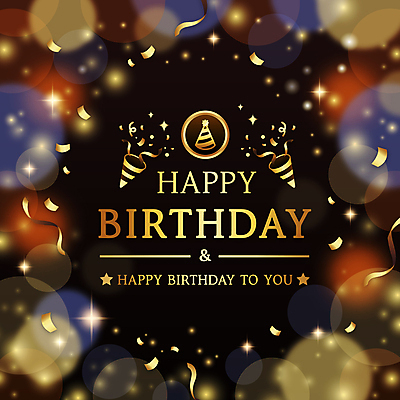 일러스트 프레임 폭죽 타이포그라피 사람없음 빛 반짝임 검은색 고깔모자 금색 생일 화려 생일축하 빛망울 프레임일러스트 해피버스데이 국내일러스트 AI파일 문자 모자_잡화 기념일 컬러 컨셉 모션 축하 파일형식 벡터