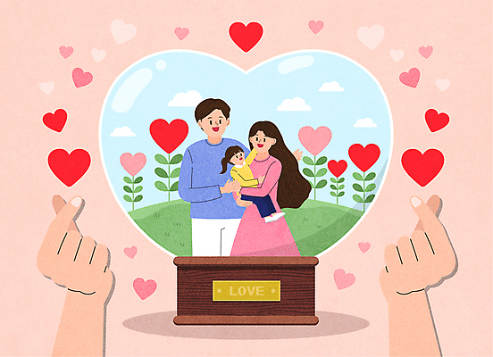 구름 손 여자 남자 딸 행복 어린이 분홍색 일러스트 가족 엄마 사랑 가족애 소녀 상반신 성인 신체부위 세명 화목 하트 아빠 스노글로브 손하트 하트꽃 들어올리기 국내일러스트 AI파일 자연요소 모양 꽃 감정 컬러 컨셉 관계 모션 사람 손짓 장식 파일형식 벡터