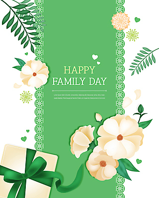 꽃잎 꽃 리본 일러스트 프레임 사람없음 초록색 선물상자 하트 풀 꽃봉오리 가정의달 프레임일러스트 가정의날 국내일러스트 AI파일 모양 식물 기념일 컬러 선물 상자 5월 파일형식 벡터