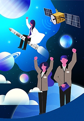 전신 여자 남자 일러스트 성공 한국 서기 들기 상반신 성인 세명 파란색 손들기 우주 주먹 만세 행성 인공위성 로켓 승차 태극기 발사 과학자 우주과학 문서 토성 로켓발사 우주개발 우주공학 성인만 국내일러스트 AI파일 직업 아시아 컬러 과학 컨셉 통신 모션 사람 국기 공학 학자 파일형식 벡터