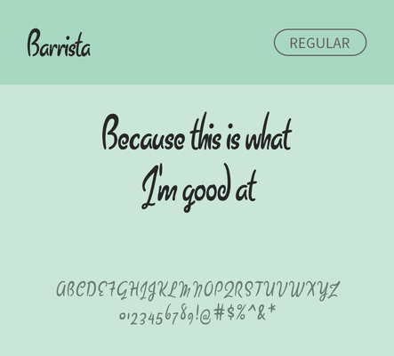 알파벳 영어 폰트 사람없음 필기체 OTF 레귤러체 낱개폰트 설치폰트 디자인서체 영문폰트 barrista_서체 Typodermic_서체 문자 파일형식