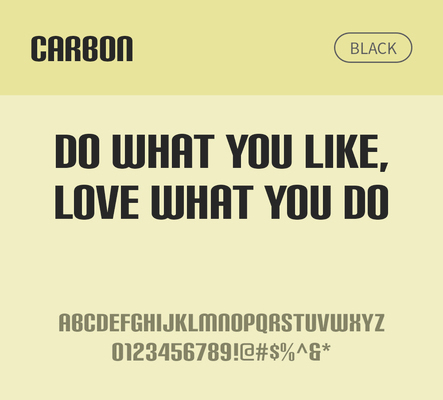 알파벳 영어 폰트 사람없음 OTF 낱개폰트 설치폰트 디자인서체 영문폰트 엑스트라볼드체 Carbon_서체 Typodermic_서체 산세리프체 문자 파일형식