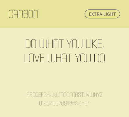 알파벳 영어 폰트 사람없음 OTF 라이트체 낱개폰트 설치폰트 디자인서체 영문폰트 Carbon_서체 Typodermic_서체 산세리프체 문자 파일형식