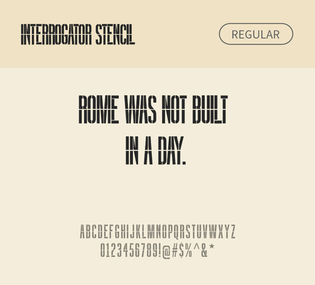 알파벳 영어 폰트 사람없음 OTF 레귤러체 낱개폰트 설치폰트 디자인서체 영문폰트 InterrogatorStencil_서체 Typodermic_서체 산세리프체 사이버체 문자 서체 파일형식