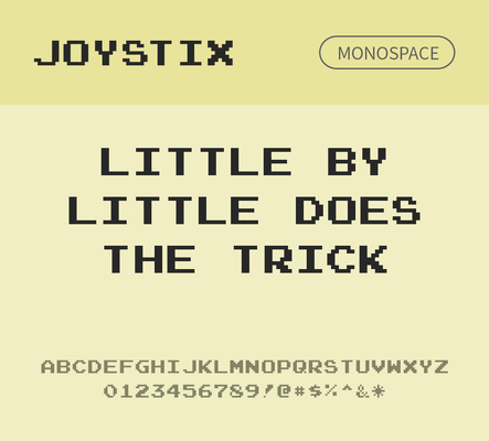 알파벳 영어 폰트 사람없음 OTF 낱개폰트 설치폰트 디자인서체 영문폰트 Joystix_서체 JoystixMonospace_서체 Typodermic_서체 복고체 픽셀체 비디오게임체 문자 서체 파일형식