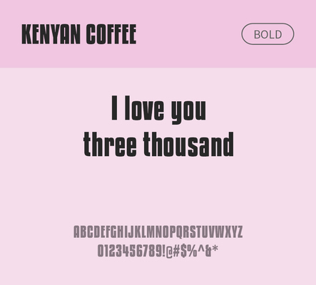 알파벳 영어 폰트 사람없음 OTF 볼드체 낱개폰트 설치폰트 디자인서체 영문폰트 KenyanCoffee_서체 Typodermic_서체 산세리프체 모던체 문자 파일형식