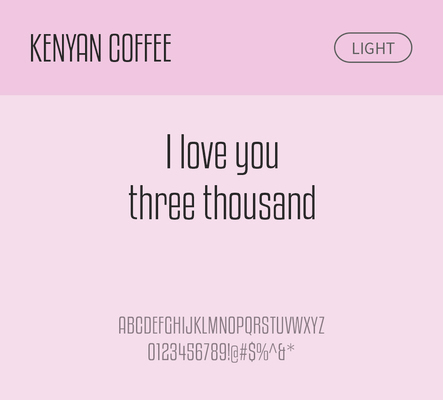 알파벳 영어 폰트 사람없음 OTF 라이트체 낱개폰트 설치폰트 디자인서체 영문폰트 KenyanCoffee_서체 Typodermic_서체 산세리프체 모던체 문자 파일형식