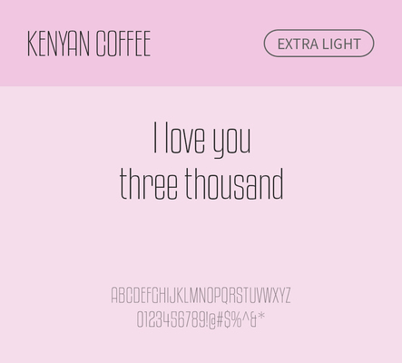 알파벳 영어 폰트 사람없음 OTF 라이트체 낱개폰트 설치폰트 디자인서체 영문폰트 KenyanCoffee_서체 Typodermic_서체 산세리프체 모던체 문자 파일형식