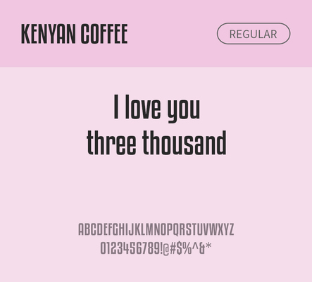 알파벳 영어 폰트 사람없음 OTF 레귤러체 낱개폰트 설치폰트 디자인서체 영문폰트 KenyanCoffee_서체 Typodermic_서체 산세리프체 모던체 문자 파일형식