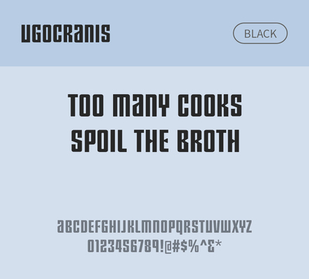 알파벳 영어 폰트 사람없음 OTF 낱개폰트 설치폰트 디자인서체 영문폰트 엑스트라볼드체 Ugocranis_서체 Typodermic_서체 문자 파일형식