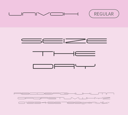 알파벳 영어 폰트 사람없음 OTF 레귤러체 낱개폰트 설치폰트 디자인서체 영문폰트 Univox_서체 Typodermic_서체 와이드체 문자 파일형식