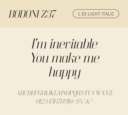 알파벳 영어 폰트 사람없음 OTF 라이트체 낱개폰트 설치폰트 디자인서체 영문폰트 Bodoni_서체 BodoniZ37L_서체 Typodermic_서체 세리프체 이탤릭체 문자 파일형식