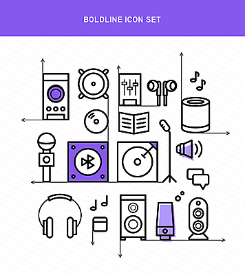 아이콘 음악 이어폰 음향기기 말풍선 음표 사람없음 보라색 헤드셋 스피커 CD 레코드 라인아이콘 악보 스탠드마이크 마이크 무선이어폰 무선장치 사운드믹서 볼드라인 2D아이콘 AI파일 기호 컬러 문화예술 전자제품 헤드폰 장비 음반 파일형식 벡터