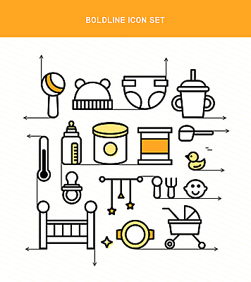 아이콘 포크 사람없음 노란색 숟가락 아기용품 육아 젖병 온도계 체온계 노리개젖꼭지 물병 라인아이콘 얼굴모양 기저귀 유모차 딸랑이 온도 모빌 분유 스쿱 아기모자 아기침대 오리장난감 볼드라인 2D아이콘 AI파일 모양 모자_잡화 식기 얼굴 컬러 수저 장난감 침대 물통 오브젝트 파일형식 벡터