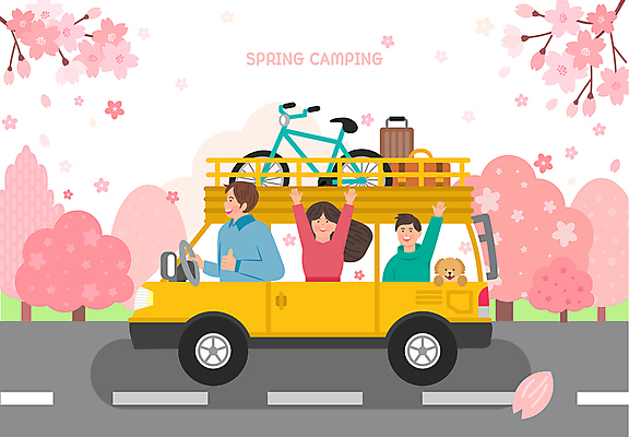 한마리 여자 남자 꽃잎 행복 반려견 도로 여유 어린이 일러스트 가족 휴가 휴식 소년 상반신 성인 세명 반려동물 손들기 캐리어 여행가방 자전거 봄 기쁨 만세 캠핑 운전 벚꽃 벚나무 강아지 승차 힐링 따봉 캠핑카 꽃구경 낙화 봄소풍 봄여행 국내일러스트 AI파일 나무 동물 1 계절 꽃 감정 길 여행 컨셉 가방 관계 교통시설 모션 자동차 레저 사람 소풍 바이크 최고 개 파일형식 벡터
