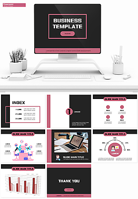 템플릿 여자 남자 분홍색 의자 비즈니스 회의 커뮤니케이션 그래프 직장 말하기 앉기 여러명 상반신 성인 노트북 세트 검은색 흰색 비즈니스맨 비즈니스우먼 PPT 프레젠테이션 책상 문서템플릿 성인만 애니형PPT 9P 이미지템플릿 컬러 가구 다수 회사 모션 사람 전자제품 직장인 파일형식