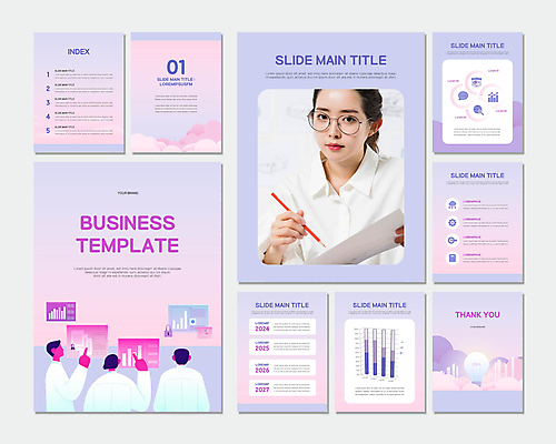 구름 템플릿 여자 남자 분홍색 비즈니스 전구 그래프 실험 들기 여러명 상반신 20대 성인 세트 연필 스크린 보라색 터치 한국인 연구원 PPT 프레젠테이션 문서템플릿 그라데이션 성인만 안경낌 애니형PPT 9P 이미지템플릿 자연요소 직업 안경 컬러 다수 모션 학용품 사람 동양인 청년 필기구 파일형식