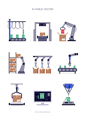 일러스트 포장 공장 그래프 사람없음 컴퓨터 상자 모니터 기계 운반 제조 로봇 테이프 택배상자 넣기 로봇팔 운반기계 제조과정 컨베어밸트 AI_인공지능 국내일러스트 AI파일 공업 모션 문구용품 전자제품 택배 과정 파일형식 벡터