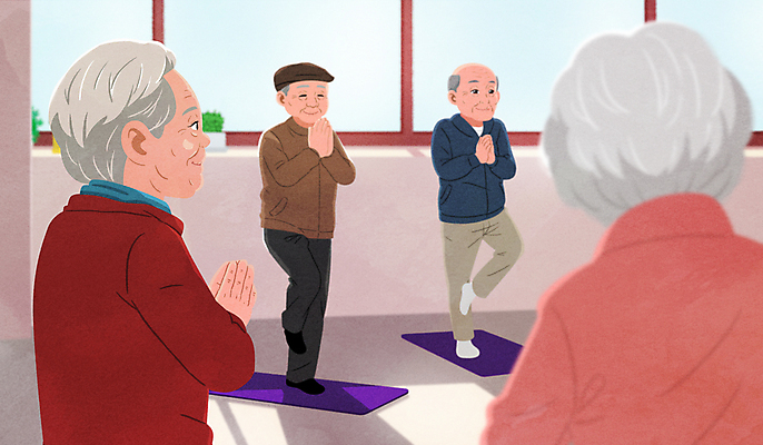전신 PSD 여자 할아버지 노년 남자 할머니 일러스트 요가 미소 여러명 운동 요가자세 매트 사회복지 노인복지 노인학교 한발서기 노인만 노인교육 노인유치원 국내일러스트 웰빙 교육 포즈 다수 학교 표정 건강 서기 사람 성인 복지 성인만 파일형식