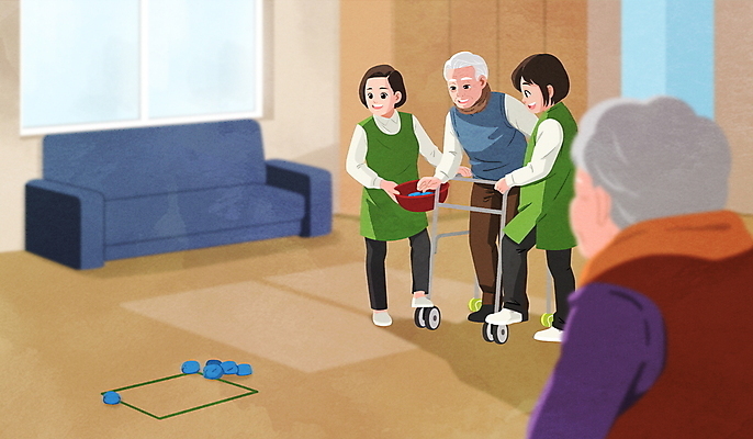 전신 PSD 여자 할아버지 노년 남자 할머니 일러스트 들기 여러명 성인 소파 바구니 교사 전통놀이 앞치마 던지기 사회복지 노인복지 노인학교 보행기 오재미 콩주머니 노인교육 노인유치원 국내일러스트 직업 전통 교육 다수 의자 학교 모션 놀이 사람 놀이용품 복지 파일형식