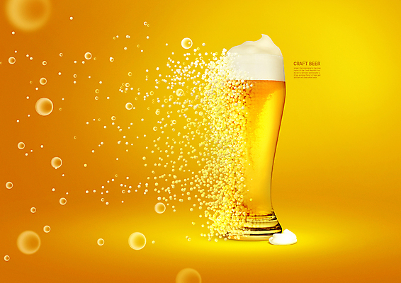 PSD 편집이미지 맥주 주류 사람없음 노란색 회오리 맥주잔 버블 맥주거품 탄산 스플래쉬 흩날리기 이미지편집 음료 컬러 술잔 모션 거품 파일형식