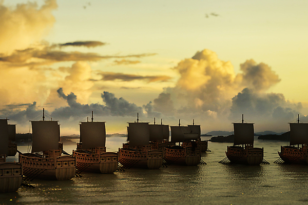 PSD 구름 편집 편집이미지 바다 섬 하늘 사람없음 3D 디지털합성 거북선 충무공 편집소스 호국보훈의달 판옥선 이미지편집 편집3D 자연요소 6월 군함 파일형식