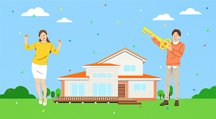 전신 구름 커플 여자 남자 행복 일러스트 신혼부부 하늘 열쇠 부동산 주택 서기 들기 성인 두명 주먹 기쁨 내집마련 꽃가루 성인만 국내일러스트 AI파일 자연요소 부부 감정 관계 모션 사람 건물 재산 가루 신혼 파일형식 벡터