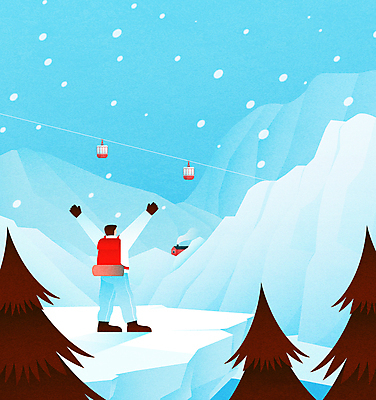 전신 남자 여행 하늘색 겨울 일러스트 자연 휴가 주택 한명 서기 성인 취미 등산 만세 눈 등산객 케이블카 눈내림 성인남자한명만 설산 국내일러스트 AI파일 자연요소 1 계절 모션 날씨 산 눈_날씨 사람 건물 파란색 트래킹 생태계 남자한명만 성인남자만 파일형식 벡터