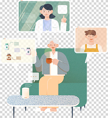 전신 편집 편집이미지 여자 노년 남자 커피 말풍선 탁자 한명 들기 누끼 앉기 손짓 상반신 성인 세명 스마트기기 소파 손들기 스크린 의사 가리킴 약병 커피잔 PNG 원격의료 편집소스 돌봄서비스 AI_인공지능 1 음료 가구 의자 의학 모션 잔 사람 전자제품 약 진료 의료진 서비스 원격 병_담는 파일형식