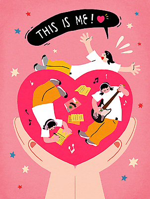 전신 PSD 손 남자 행복 별 분홍색 연주 일러스트 사랑 들기 성인 신체부위 세명 펜 헤드셋 음악가 하트 기록 일렉기타 악보 기타리스트 작곡 성인남자만 MZ세대 자기애 국내일러스트 자연요소 모양 직업 감정 음악 컬러 음향기기 모션 사람 필기구 헤드폰 연주자 기타 세대 남자만 성인만 파일형식