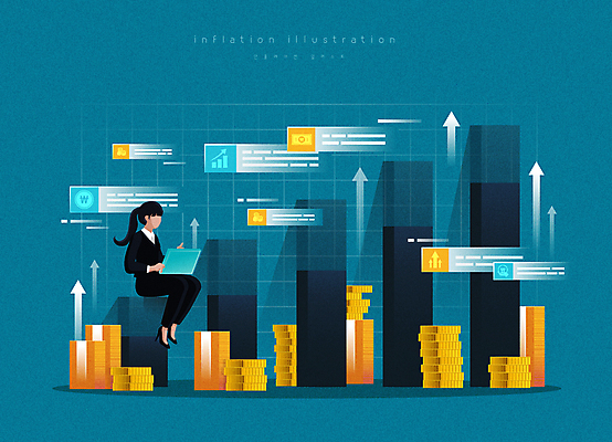 전신 여자 화살표 지폐 일러스트 한명 들기 앉기 정장 성인 경제 파란색 태블릿 동전 비즈니스우먼 돈다발 막대그래프 상승 금화 동전탑 폭등 얼굴없음 성인여자한명만 인플레이션 국내일러스트 AI파일 1 옷 컬러 컨셉 돈 비즈니스 모션 그래프 사람 전자제품 스마트기기 쌓기 직장인 황금 여자한명만 성인여자만 파일형식 벡터