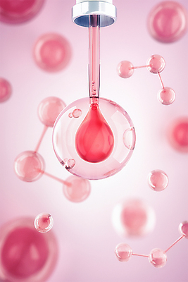 PSD 편집 편집이미지 분홍색 세포 사람없음 뷰티 3D DNA 스포이트 디지털합성 피부관리 스킨케어 분자구조 안티에이징 콜라겐 편집소스 이미지편집 편집3D 컬러 생명공학 단백질 피펫 파일형식