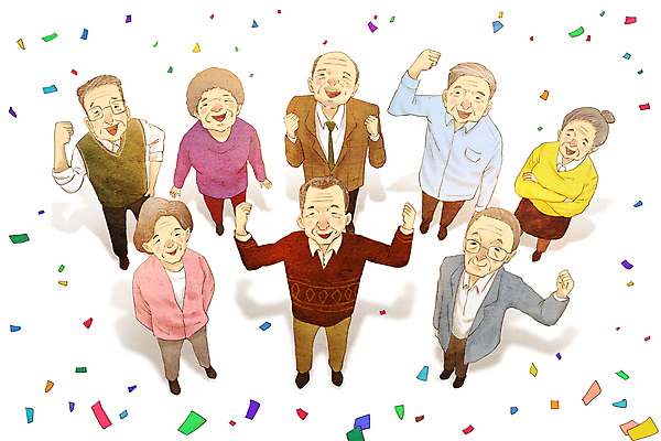 전신 PSD 여자 할아버지 노년 남자 행복 할머니 허리손 일러스트 서기 여러명 손들기 팔짱 파이팅 주먹 뒷짐 노인복지 꽃가루 실버취업 고령화 노인만 국내일러스트 감정 포즈 다수 모션 사람 성인 구직 가루 사회이슈 복지 성인만 파일형식