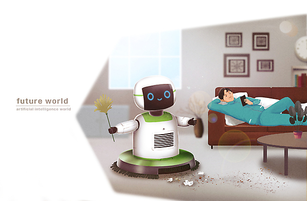 PSD 남자 화분 액자 일러스트 창문 탁자 미래 휴식 한명 들기 상반신 성인 스마트폰 소파 눕기 청소 디지털산업 로봇산업 청소로봇 성인남자한명만 AI_인공지능 국내일러스트 1 산업 가구 컨셉 의자 모션 사람 핸드폰 스마트기기 디지털 로봇 남자한명만 성인남자만 파일형식